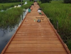 Proyek Jalan Titian Desa Muara Pelantau Rampung, Masyarakat Sudah Bisa Melintas