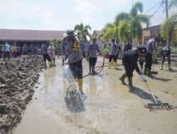 Di Antara Lumpur dan Harapan, Kapolres Lhokseumawe Hadir di SMA Negeri 1 Muara Batu