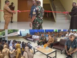 Dukung Pendidikan Di Wilayah Binaan, Babinter Lanud YKU, Hadiri Acara Peresmian Gedung Baru SMAN 1 Mimika