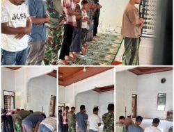 Di Tengah Kesibukan Pengabdian, Satgas TMMD Ke-127 Kodim 0111/Bireuen.Sholat berjamaah Bersama Warga Desa jeumpa Sikureng.