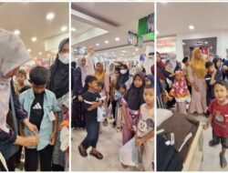 Ibu Hj. Faridah Adam Boyong Ibu dan Anak anak Pengungsi Banjir dan Tanah Longsor ke Suzuya Mall