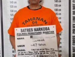 Sabu 2,18 Gram Diamankan Polisi, MACL 48 Tahun Ditangkap di Jalan Adam Malik Pematangsiantar.