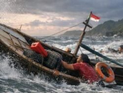 Satu Personil Jatuh, Saat Perahu Rombongan Aplosan Pengamanan Kapiraya Dihantam Ombak
