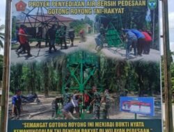 Atasi Krisis Air Bersih, Satgas TMMD ke-128 Kodim 0104/Aceh Timur Pasang Tower Penampung di Alue Canang