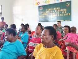 Satgas TMMD Kolaborasi dengan Pustu Kampung Keakwa Gelar Penyuluhan Kesehatan kepada Masyarakat