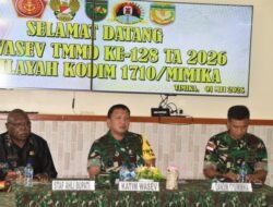 Tim Wasev Terima Paparan Satgas TMMD ke-128 Kodim 1710/Mimika