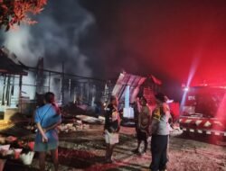Respon Cepat Polsek Nabire Barat Tangani Kebakaran Rumah di Wanggar, Kerugian Capai Rp300 Juta