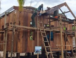 Akhir Minggu Ketiga Pelaksanaan TMMD, Progres 5 Unit Rumah Capai 75 Persen