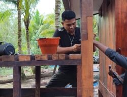 Memasuki Hari ke 23, Satgas TMMD Reg ke 128 Laksanakan Pembuatan Rangka Profil Tank di Kampung Keakwa