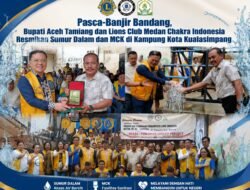 Bupati Aceh Tamiang dan Lions Club Medan Chakra Indonesia Resmikan Sumur Dalam dan MCK di Kampung Kota Kualasimpang