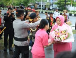 Prosesi Upacara Serah Terima Jabatan Kapolda Maluku Utara